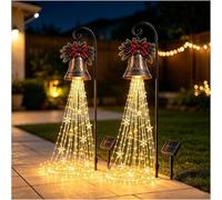 Christmas Snowman Magic Fountain Outdoor Light, Solar Star Cascade Garden | Waterproof anti-frost resin,yard pathway porch winter display,solar auto dusk light snowman magic fountain,stake included