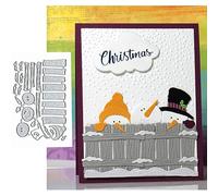 Christmas Snowman Penguin Metal Die Cuts,Merry Christmas Snowflake Gift Snowman Cutting Dies Cut Stencils for DIY Scrapbooking Album Decorative Embossing Paper Dies Card Making