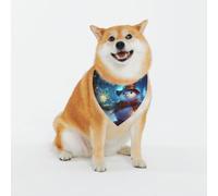Christmas Snowman Performing Magic Tricks Dog Bandanas-Washable Dog Kerchief for Small to Large Pet Scarf for Girl Or Boy, Pet Accessories