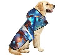 Christmas Snowman Performing Magic Tricks Waterproof Dog Raincoat And Rain Jacket With Hood, Reflective Strips And Adjustable Belly Strap, Fits Small To Large Dogs