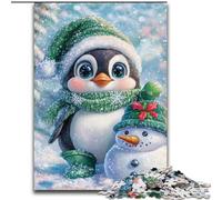 Christmas Snowman Puzzles 1000 Pieces for Adults, Family Entertainment Toys Is Ideal As A Gift for The Whole Family 50x75cm