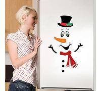 Christmas Snowman Refrigerator Magnets Large Self Adhensive Magnets Stickers House Xmas Decorations Fridge Metal Door Garage Cabinets Tree Window Stickers Christmas Gifts (F-a, One Size)