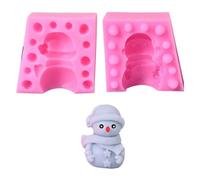 Christmas Snowman Silicone Molds for Soap Christmas Decoration Plaster Ornaments Present Epoxy Resin Craft Mold