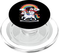 Christmas Snowman Unicorn Rainbow Snow Figure PopSockets PopGrip for MagSafe