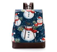 Christmas Snowmans Christmas Elements Women Backpack, Small Travel Flap Rucksack Handbag Causal Daypack for Ladies Girls
