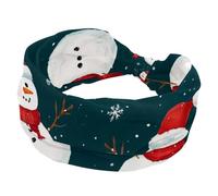Christmas Snowmans Christmas Snowflake Stretchy Headbands for Women, Non-Slip Hair Bands Fashion Sports Turban for Yoga Workout Daily Use