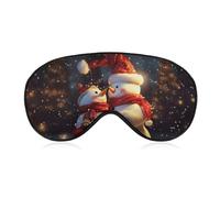 Christmas Snowmans Eye Mask, Side Sleeping Mask Light Blindfold Sleeping Mask Nose Pad and Elastic Band for Children Women and Men