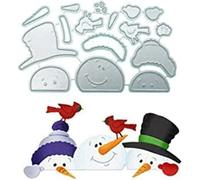 Christmas Snowmen Cutting Dies for Card Making，Cutting Dies Cut Stencils for DIY Scrapbooking Photo Album Decorative Embossing Paper Dies for Card Making Templated