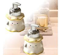 Christmas soap dispenser, foam soap dispenser, kitchen pump-type refillable liquid soap bottle for the bathroom, bathroom Christmas soap liquid bottle (pink)