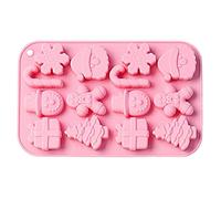 Christmas Soap Molds,14 Cavity Resin Molds with Snowflake Shape Santa Candy Cane Gingerbread Man - Tear-Resistant Christmas Molds for Resin Soap Making, Crafting, Chocolate, Gingerbread Tumotsit