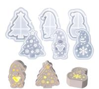 Christmas Soap Molds 3D Reusable Non Stick Crafts Casting Tool | Christmas Gnome Candle Mold for Holiday Party Home Gathering Cake Fudge Candy