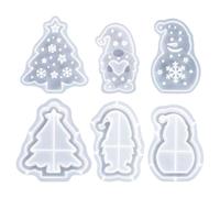 Christmas Soap Molds 6 Pieces Non Stick Easy Release Crafts Casting Tool | Christmas Gnome Candle Mold for Holiday Party Home Gathering Cake Fudge Candy