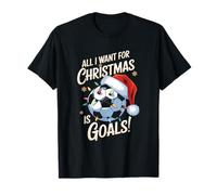 Christmas Soccer All I Want for Christmas is Goals T-Shirt