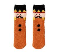 Christmas Sock, Gentle Grip Socks for Women 4-8, Novelty Breathable Thick Warm Knitting Thermal Crew Socks Winter Vintage Style Funny Sock for Home Office School Work Festival Party