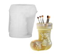 Christmas Sock Silicone Mold | 3D Christmas Sock Resin Mold - Seasonal Festive Wax Polymer Paste Epoxy Eraser Craft Moulds for Making Storage Pot Planter