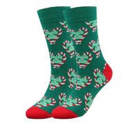 Christmas Socks For Men Women Fun Cute Socks With Santas Reindeer Snowman Candy Pattern Xmas Novelty Socks Are Ya Nasty Shorts (Green, One Size)