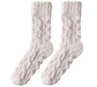 Christmas Socks for Women Cosy Cozy Long Wool Fluffy Slipper Bed Comfy Fleece Cabin Plush Womens Women's Thermal Autumn a-Beige