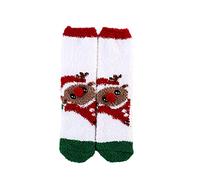 Christmas Socks Ladies, Thick Socks for Women, Colourful Breathable Thermal Winter Socks Warm Knitting Soft Thick Bed Sock Novelty Sock for Home Office School Work Festival Party
