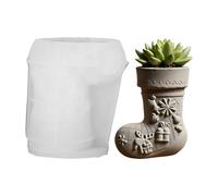 Christmas Socks Shapes Stocking Flower Pot Shape, Seasonal Festive Candle Holder Home Decor Storage Jar Planter Craft Moulds for Wax Clay Epoxy Casting Paste Polymer