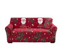 Christmas Sofa Cover, Sofa Cover 3 Seater/2 Seater/4 Seater, Washable Couch Cover Prevents Couch Cushions from Sliding, Christmas Home Decoration (C: Vier Personen 235-300 cm)