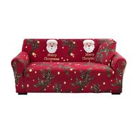 Christmas Sofa Cover, Sofa Cover 3 Seater/2 Seater/4 Seater, Washable Couch Cover Prevents Couch Cushions from Sliding, Christmas Home Decoration (B: Drei Personen 190-230 cm)