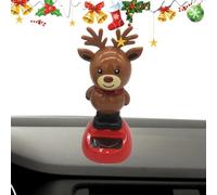 Christmas Solar Dancing Santa - Solar Powered Dancing Santa Elk, Solars Dancingg Figurines Solarr Toys - Cute Shaking Head Swinging Toys, Solarr Dancinng Toyss for Car Dashboard