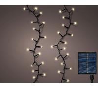 Christmas SOLAR power Compact String Lights with 500 Warm White leds & 11m long - with Timer and Multi Function (Outdoor use)