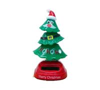 Christmas Solar Powered Dancing Toy, Christmas Tree Swinging Toy Car Dashboard Decor, Car Dashboard Decoration Portable Accessories (A)