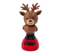 Christmas Solar Powered Dancing Toys for Car Dashboard, Swinging Bobble Head Car Decor with Snowman Santa Tree Deer, Cars Swinging Dancing Toy for Office Desk Gift (M)