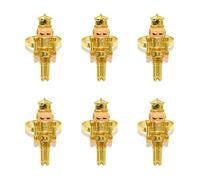 Christmas Soldier Nutcrackers 6Pcs Alloy Napkin Rings for Festive Table Setting Decorations Holiday Family Gathering Tableware