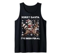 Christmas Sorry Santa Been Feral Raccoon Xmas Men Women Kids Tank Top
