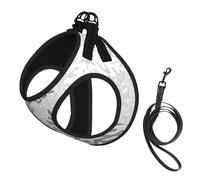 Christmas Sparkling Silver Gray And White Snowflakes,Pet Harness,Adjustable Reflective Dog Harness,Pet Leash Vest,M