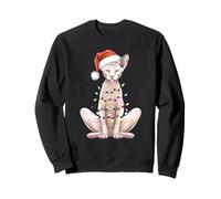 Christmas Sphynx Cat Santa Hat Merry Christmas Xmas Sweatshirt