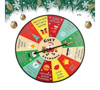 Christmas Spinner Wheel: Christmas Party Game, 10 Inch Wooden Roulette, Activity Accessories Decoration with Christmas Prize Wheel, Seasonal Gathering to Break The