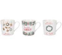 Christmas Spirit Ceramic Mugs - Set of 6