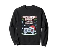 Christmas Spirit Loading Please Wait Retro Gamer Controller Sweatshirt