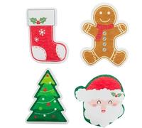 Christmas Sponges for Kitchen,Cute Dual-Sided Holiday Dish Sponges Cleaning,Reusable Household Use Scrub Sponges,for Washing Dishes Non Scratch Scrubbing Pads,Christmas Washing Sponges (4pcs-B)