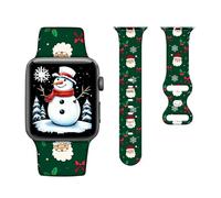 Christmas Sport Bands Compatible with Apple Watch 38mm/40mm/41mm,Adjustable Silicone Leopard Design Replacement Straps for iWatch SE/Series 7/6/5/4/3/2/1