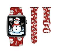 Christmas Sport Bands Compatible with Apple Watch 38mm/40mm/41mm,Adjustable Silicone Leopard Design Replacement Straps for iWatch SE/Series 7/6/5/4/3/2/1