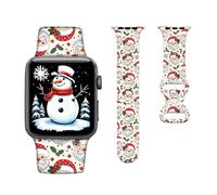 Christmas Sport Bands Compatible with Apple Watch 38mm/40mm/41mm,Adjustable Silicone Leopard Design Replacement Straps for iWatch SE/Series 7/6/5/4/3/2/1