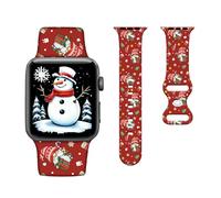 Christmas Sport Bands Compatible with Apple Watch 38mm/40mm/41mm,Adjustable Silicone Leopard Design Replacement Straps for iWatch SE/Series 7/6/5/4/3/2/1