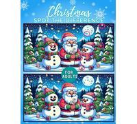 Christmas Spot the Difference Book for Adults: 44 Activity Search and Find the Hidden Christmas Object Picture Puzzles with 264 Differences to Find in ... (Find the Difference Books for Kids & Adults)
