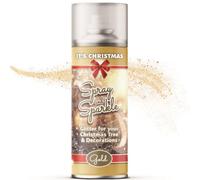 Christmas Spray And Sparkle Glitter Gold 200Ml Decorative Clear Lacquer With Shimmering Gold Glitter For Trees Ornaments 2694