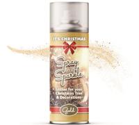 Christmas Spray & Sparkle Glitter Spray 200ml - Festive Gold & Silver Shimmer for Christmas Tree, Decorations, Wreaths, Crafts & Seasonal Décor (Gold - 2694)