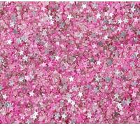 Christmas Sprinkles Fancy Sugar, Sparkly Sugar Crystals and Edible Glitter stars, Pink Multi-Colored Blend, For Baking, Dessert Decorating, and Cocktails, Unicorn Breath