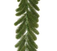 Christmas Spruce Pine Garland with Velvet Bow- Real Touch Artificial Pine Greenery Garlands for Xmas Holiday Stair Mantle Fireplace Table Runner Centerpiece Home Decor (1, 5.9ft)