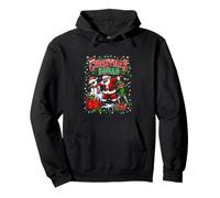 Christmas Squad Dabbing Santa Reindeer Elf Sunglasses Floral Pullover Hoodie