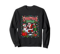 Christmas Squad Dabbing Santa Reindeer Elf Sunglasses Floral Sweatshirt