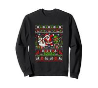 Christmas Squad Dabbing Santa Reindeer Elf Sweater Floral Sweatshirt