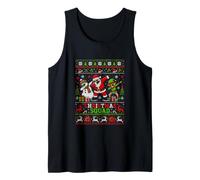 Christmas Squad Dabbing Santa Reindeer Elf Sweater Floral Tank Top